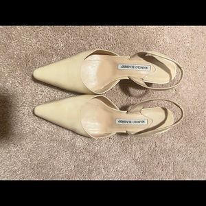 Manolo Blahnik Nude Slingbacks - size 38